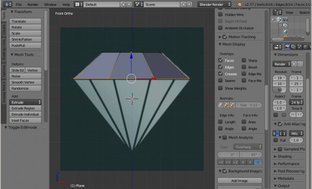 Простой способ моделирования бриллианта в Blender