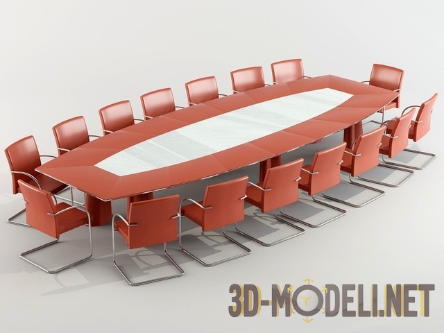 3д модель стол овальный