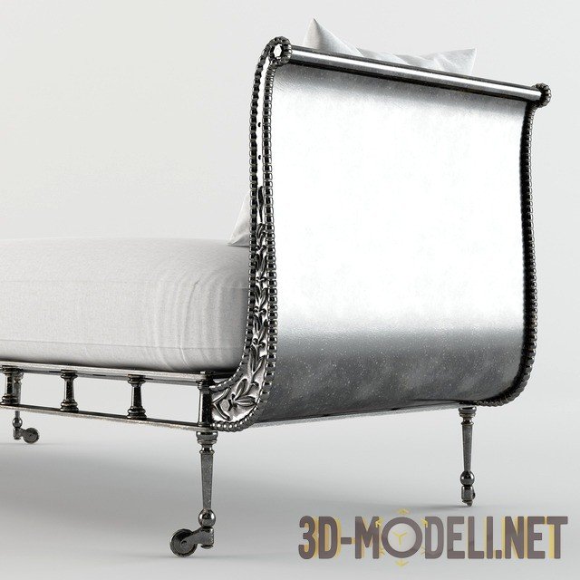 3D модель – Изящная кушетка на колесиках
