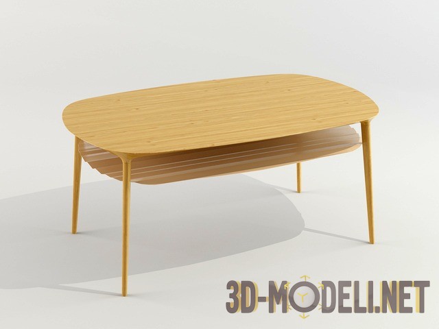 3д модель стол овальный