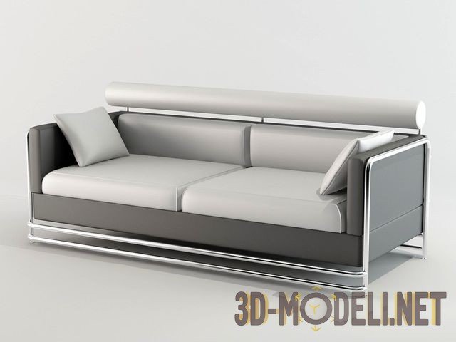 3D модель – Современный двухместный диван в стиле хай-тек