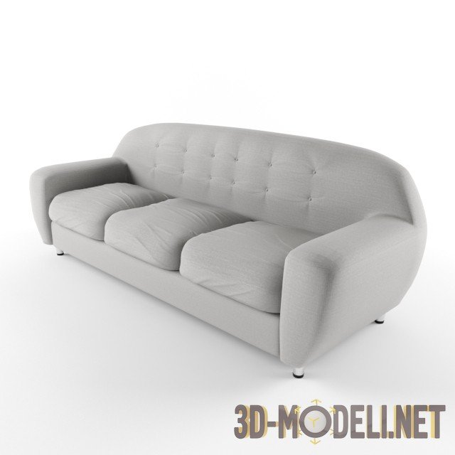 Мягкая уютная софа с толстыми подлокотниками