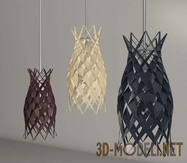 3D модель – Подвесной светильник на длинном шнуре
