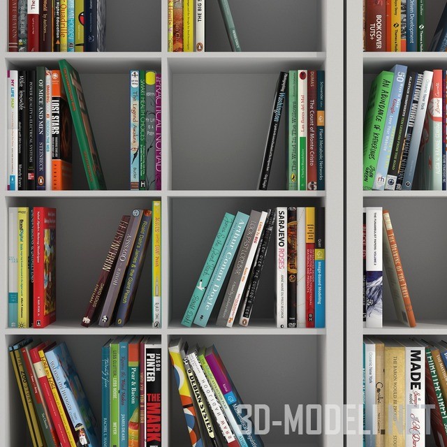 3D модель – Современный книжный стеллаж