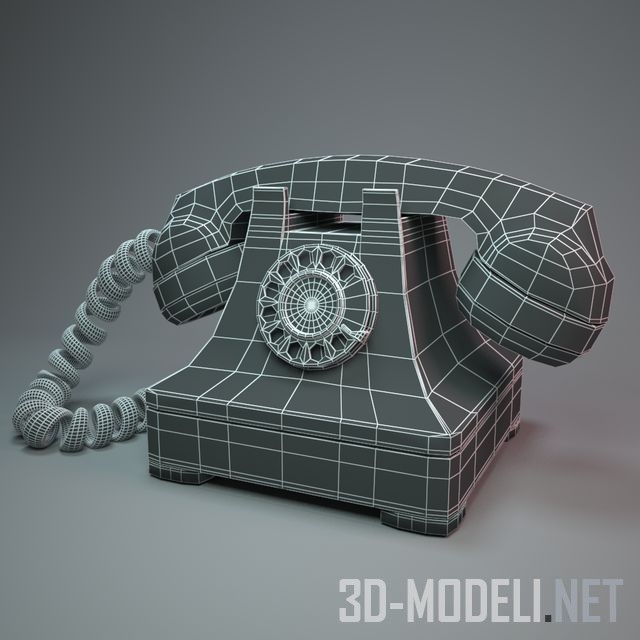 3D модель – Телефонный аппарат в рустикальном стиле