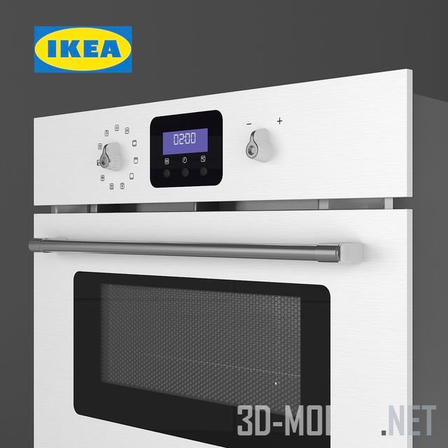 3D модель – Комбинированная печь IKEA ГРЭНСЛЕС