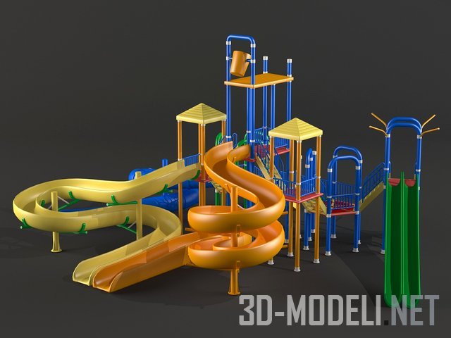 3D проект детской площадки 300м2 вариант 3