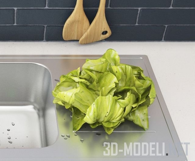 3D модель – Кухонная мойка BUHOLMEN от IKEA