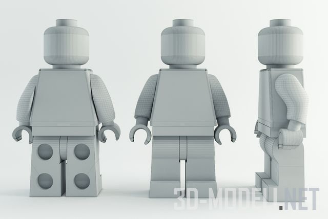 3D модель – Четыре минифигурки Lego-человечков