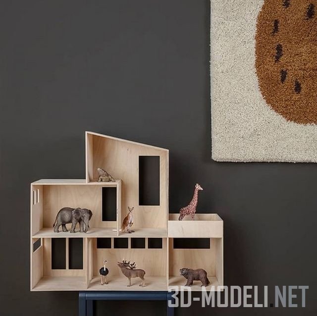 Миниатюрный дом Funkis House - оригинальная полка от fermlivingkids