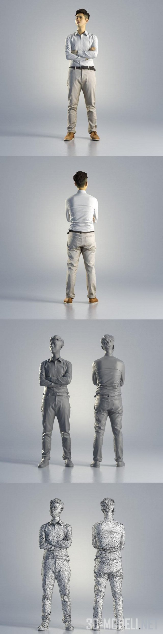 Молодой мужчина Рей в позе стоя