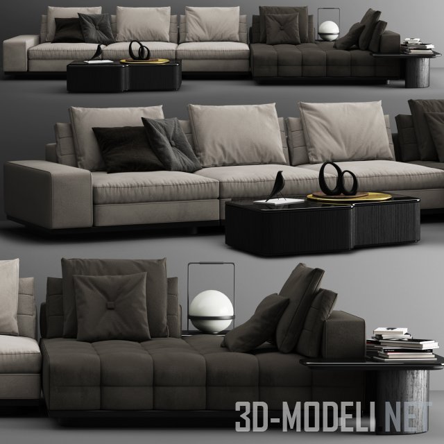 Современный модульный диван Lawrence C от итальянского производителя Minott...