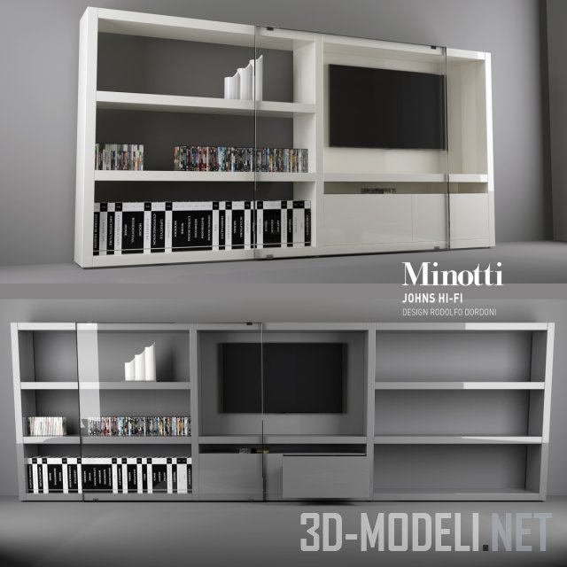 3D модель – Тумба под аппаратуру Minotti Johns HI-FI