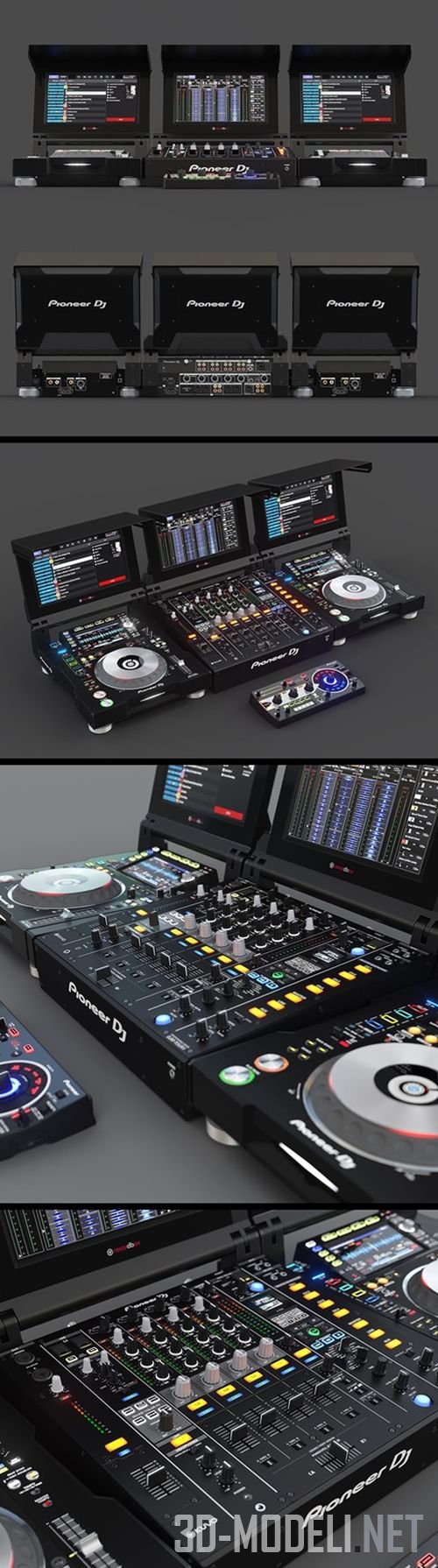 3D модель – Набор техники Pioneer для диджея