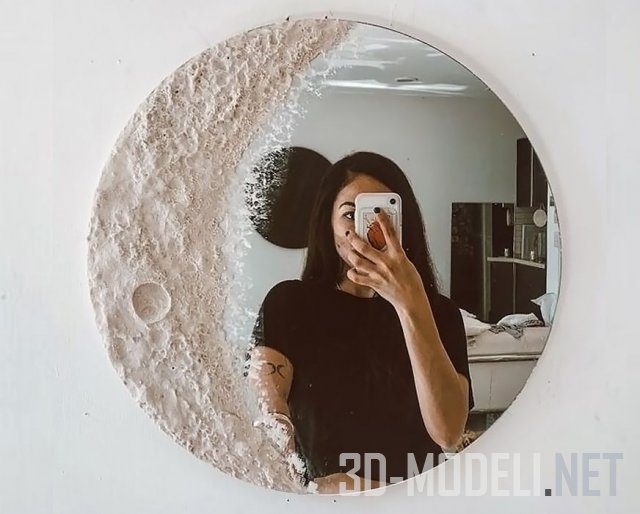 Это лунное зеркало создает идеальный зеркальный интерьер дома