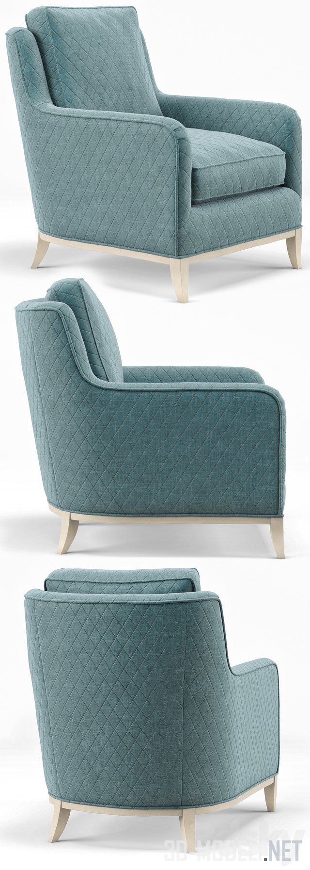 Кресло Madison Coastal Diamond Teal Milk Paint