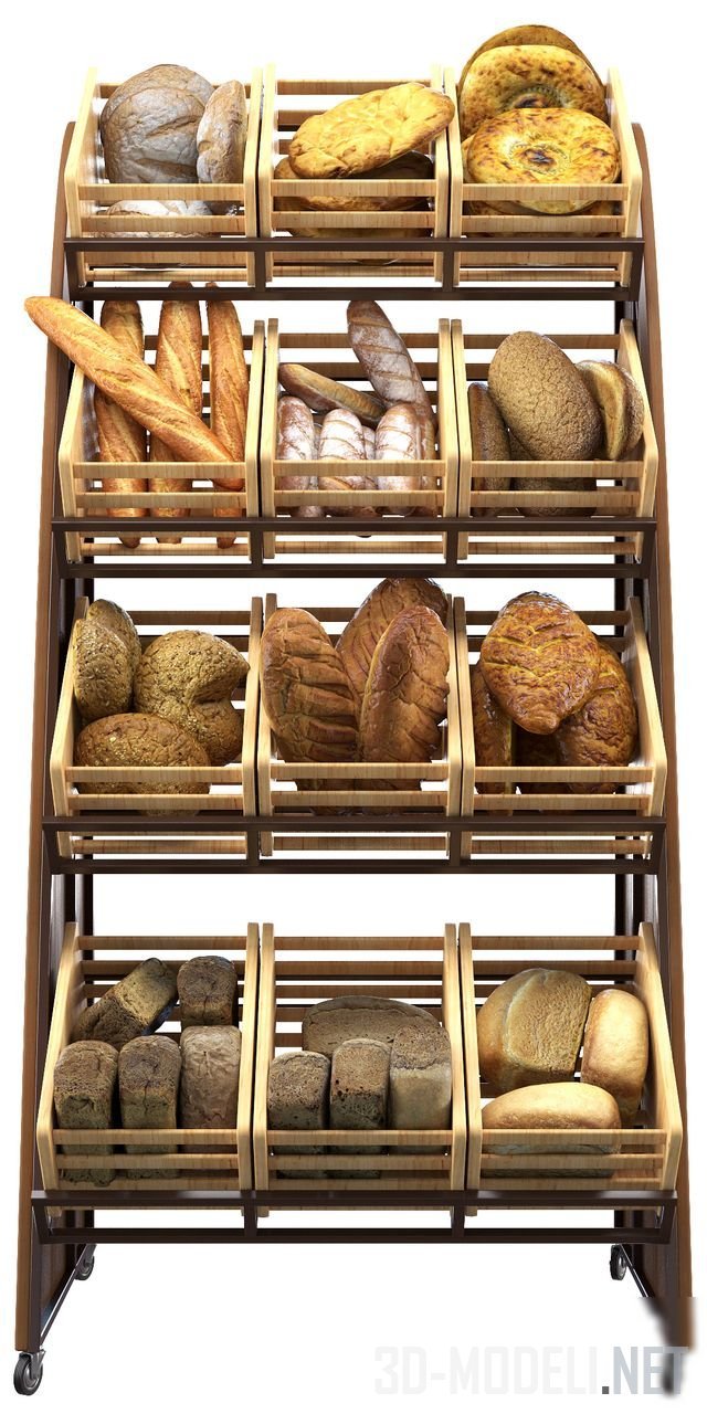 Полки для хлеба в пекарне