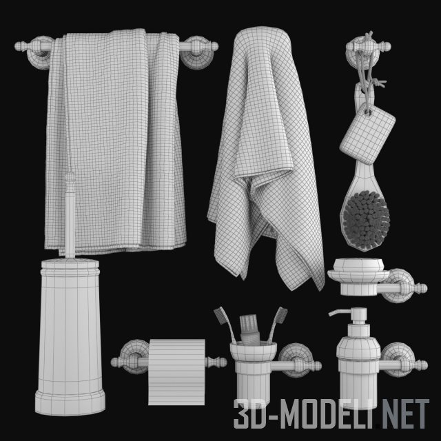 3D модель – Аксессуары для ванной Migliore Mirella