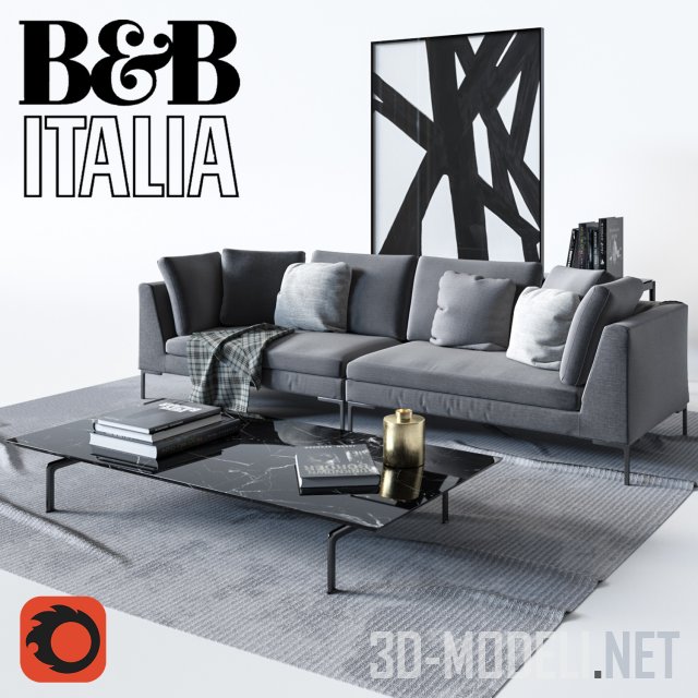 3D модель – Итальянский диван B&B Italia Charles