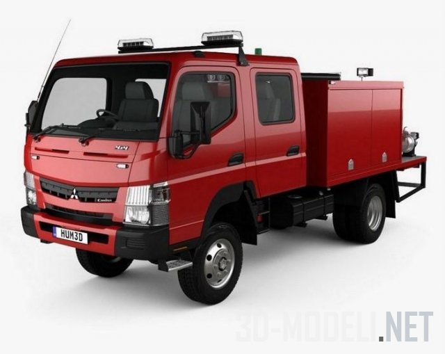 3d РјРѕРґРµР»СЊ Пожарная машина Mitsubishi Fuso Canter