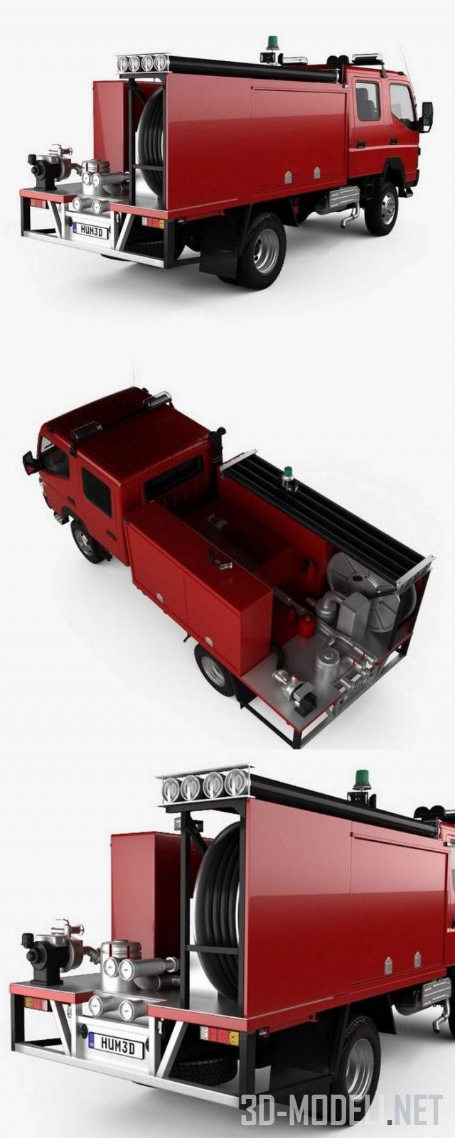 3D модель – Пожарная машина Mitsubishi Fuso Canter