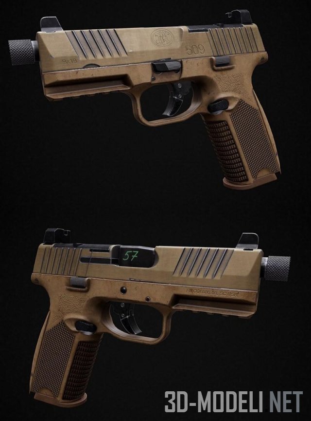 Игровой пистолет на базе FN 509