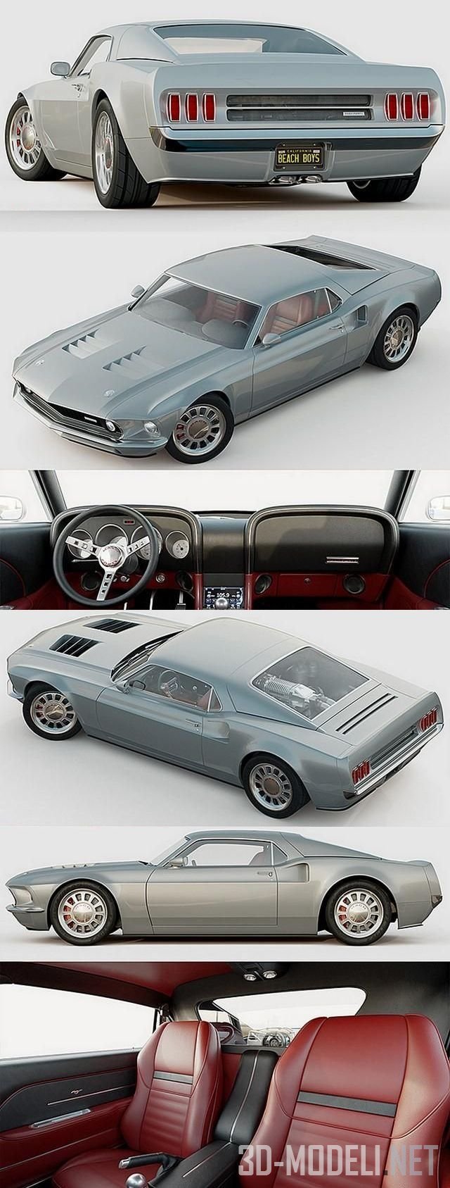 3D модель – Автомобиль Ford Mustang Mach 40