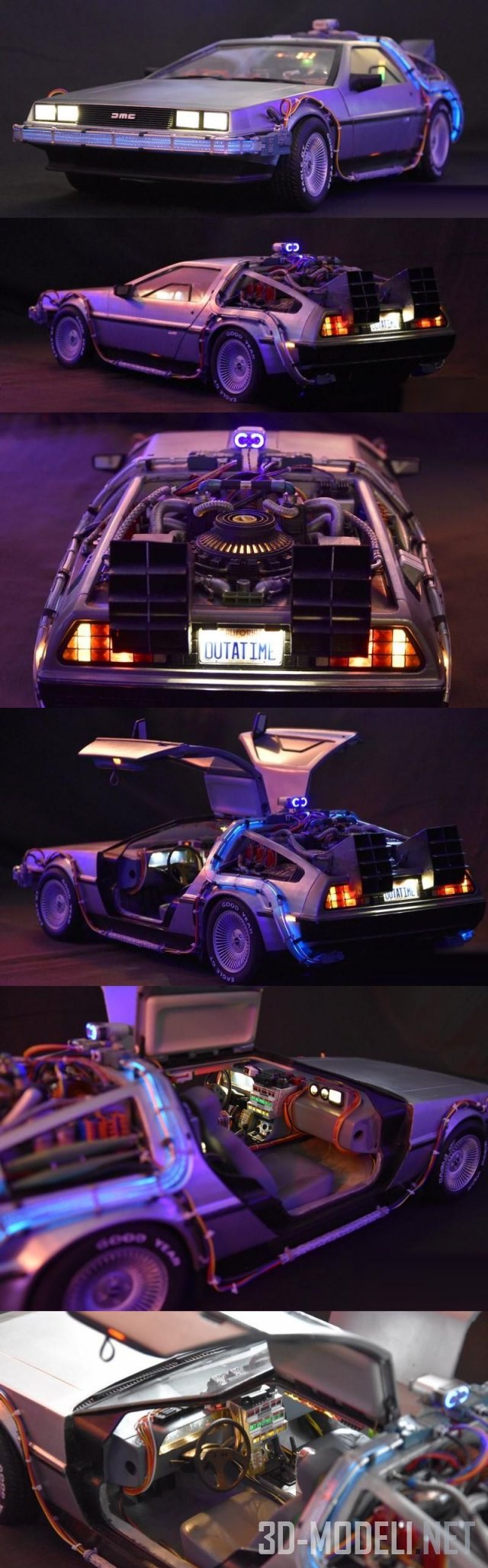 3D модель – Автомобиль DeLorean DMC-12 (Back to the Future)