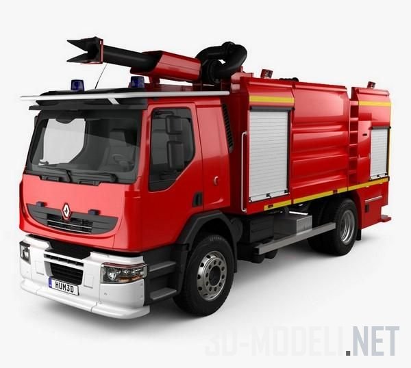 3d РјРѕРґРµР»СЊ Пожарная машина Renault Premium Lander 2011
