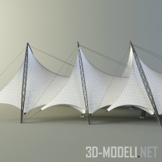3D модель – Тент с фермами