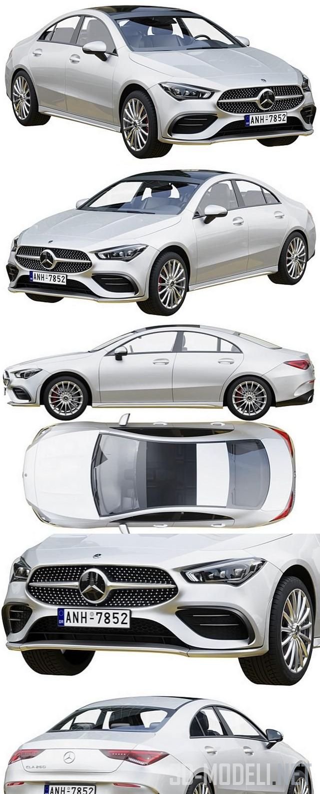 3D модель – Автомобиль Mercedes-Benz CLA Coupe 250 2020