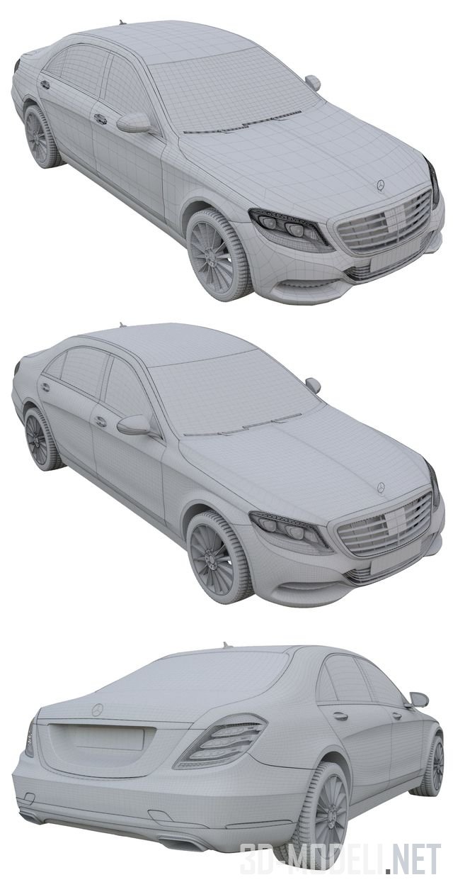 3D модель – Автомобиль Mercedes W222