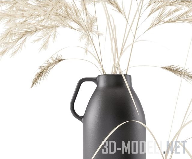 3D модель – Вазы H&M с пампасной травой