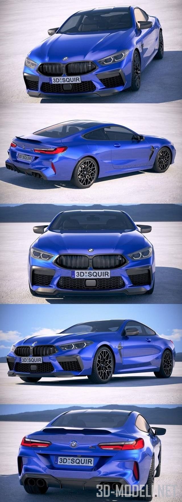 3D модель – Автомобиль BMW M8 Competition Coupe 2020