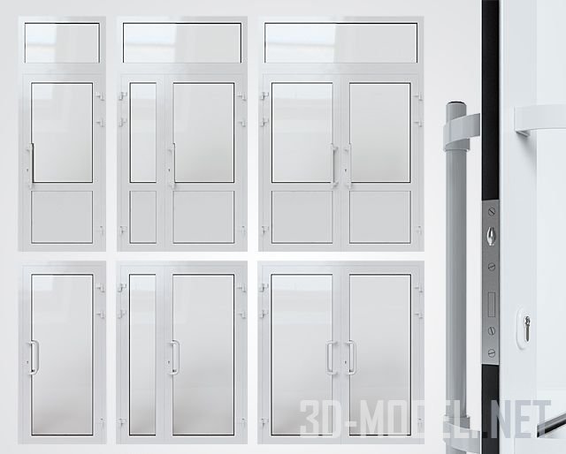 Шесть вариантов алюминиевых дверей