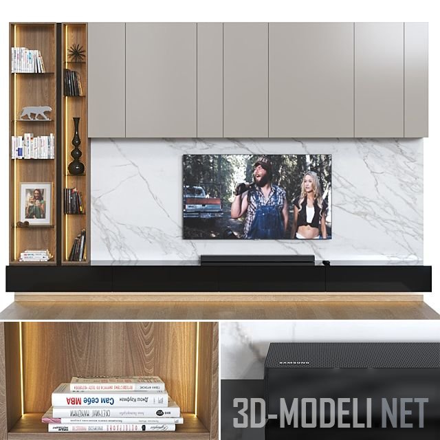 TV-стенка с техникой Samsung