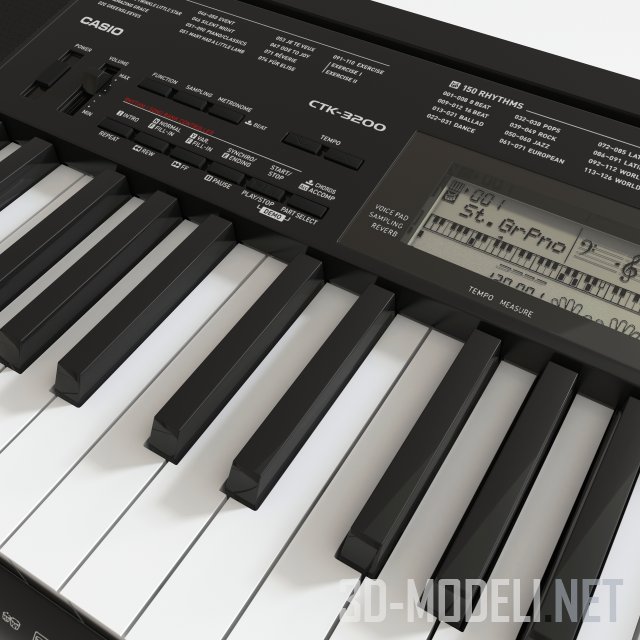 3D модель – Синтезатор для начинающих Casio CTK-3200
