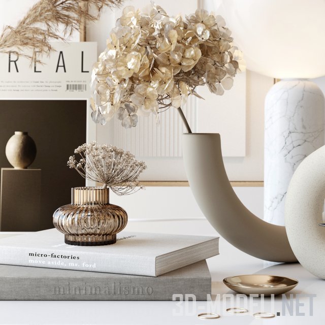 3D модель – Декор с лампой New Works Kizu