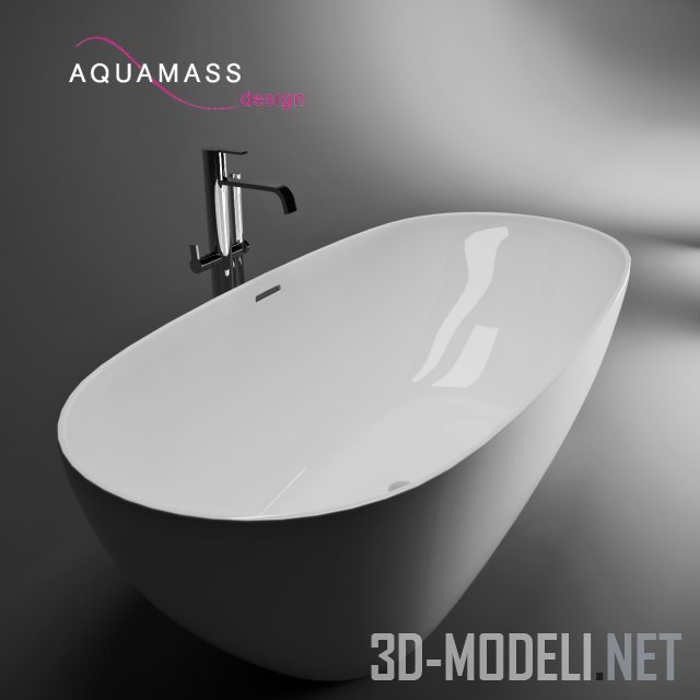 3D модель – Овальная ванна Aquamass Aquamar