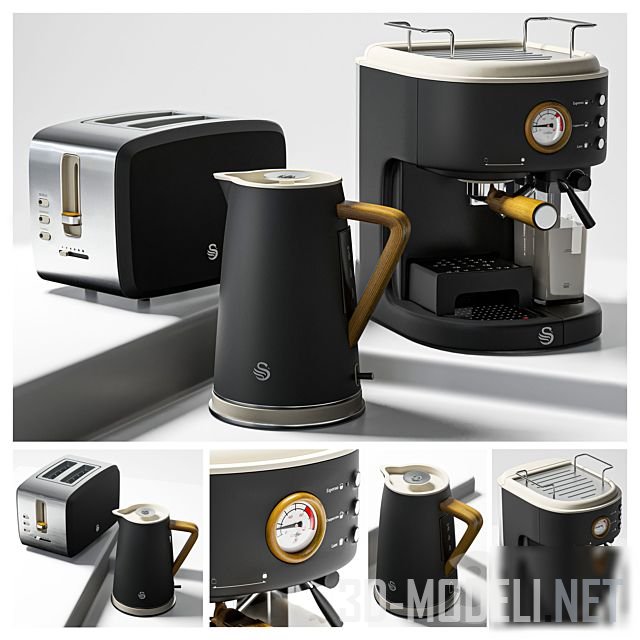 3D модель Кухонная техника Swan (Nordic)