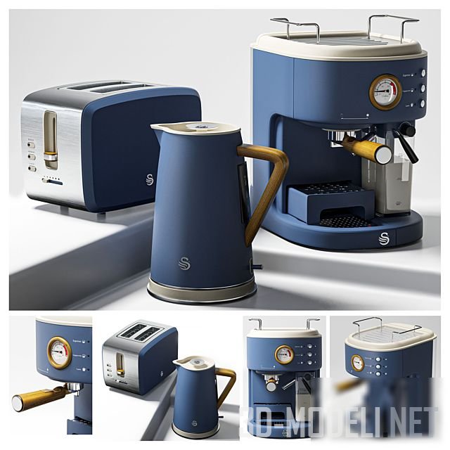 3D модель Кухонная техника Swan (Nordic)