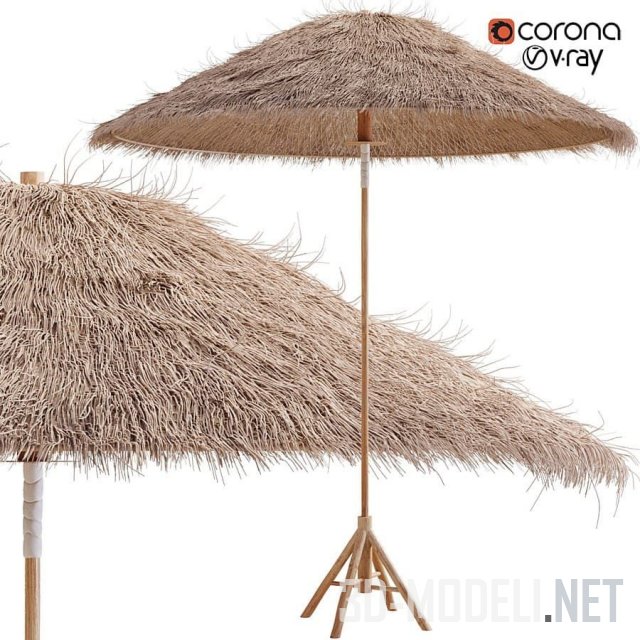 Пляжный зонт из бамбука