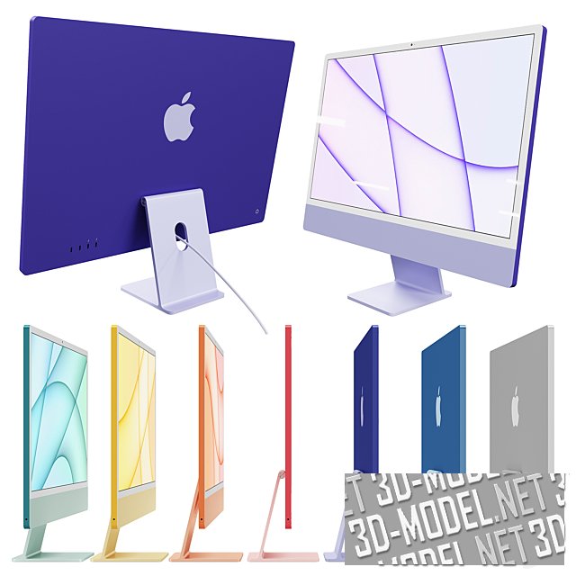 3D модель – Современный моноблок Apple iMac 24 2021
