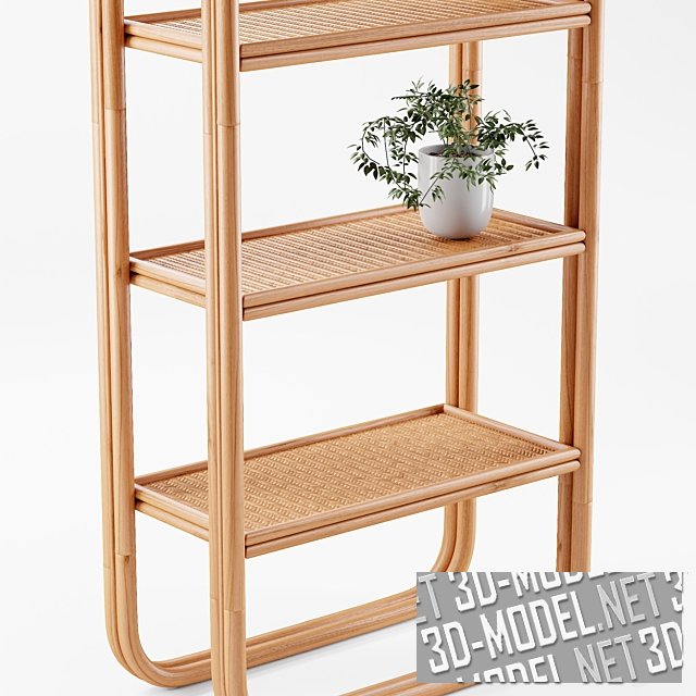 3D модель – Стеллаж для книг Ria из ротанга