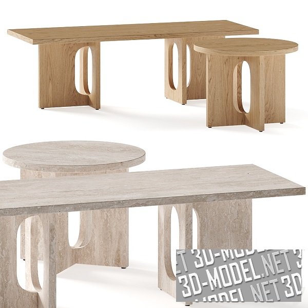 Столики из дерева и камня Androgyne от Menu Design Shop