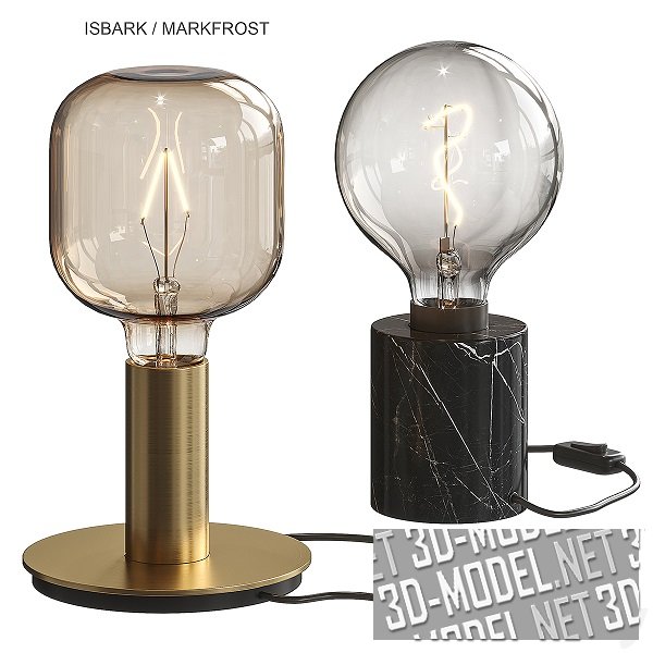 Настольные лампы из Ikea (Isbark и Markfrost)