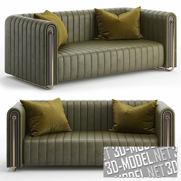 Болотно-зеленый диван Sofa Rivers от Mezzo Collection