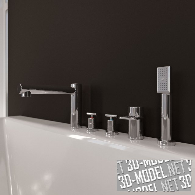 3D модель – Ванна LAUFEN PRO 232951 со смесителем