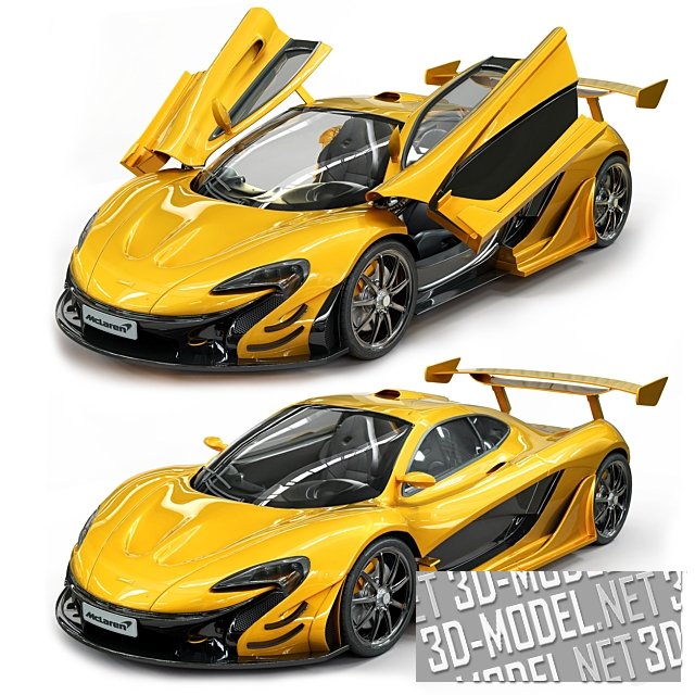 Желтый автомобиль McLaren P1