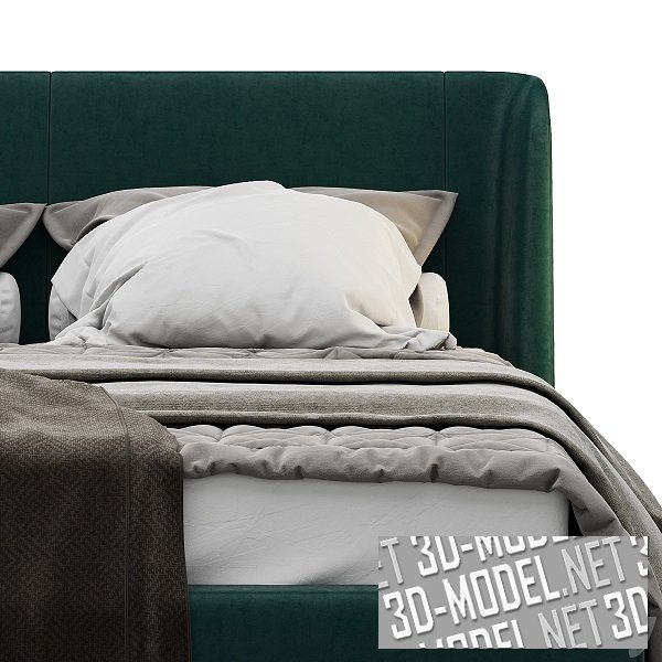 3D модель – Современная кровать Tufjord Dark Green от IKEA